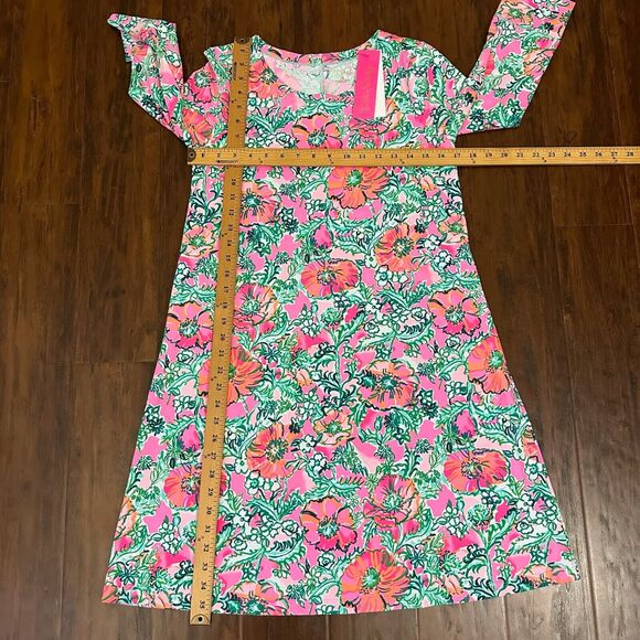 LILLY PULITZER Solia ChillyLilly Mini Dress Soleil Pink Floral Shift NWT - Picture 13 of 14